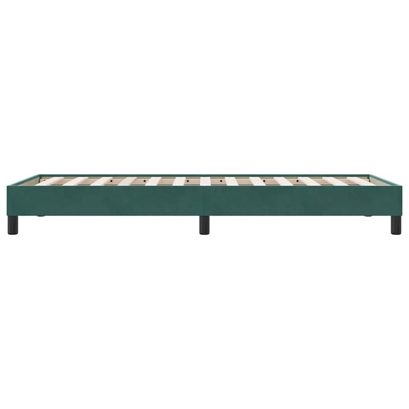 Casa si Gradina - Mobilier - Paturi si accesorii - Paturi - Cadru de pat fara saltea, verde inchis, 80x210 cm, catifea - Infinity.ro