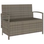 Casa si Gradina - Gradina si terasa - Mobilier exterior - Bancute de gradina - Banca de depozitare de gradina cu perna din polirattan gri, gri și gri închis - Infinity.ro