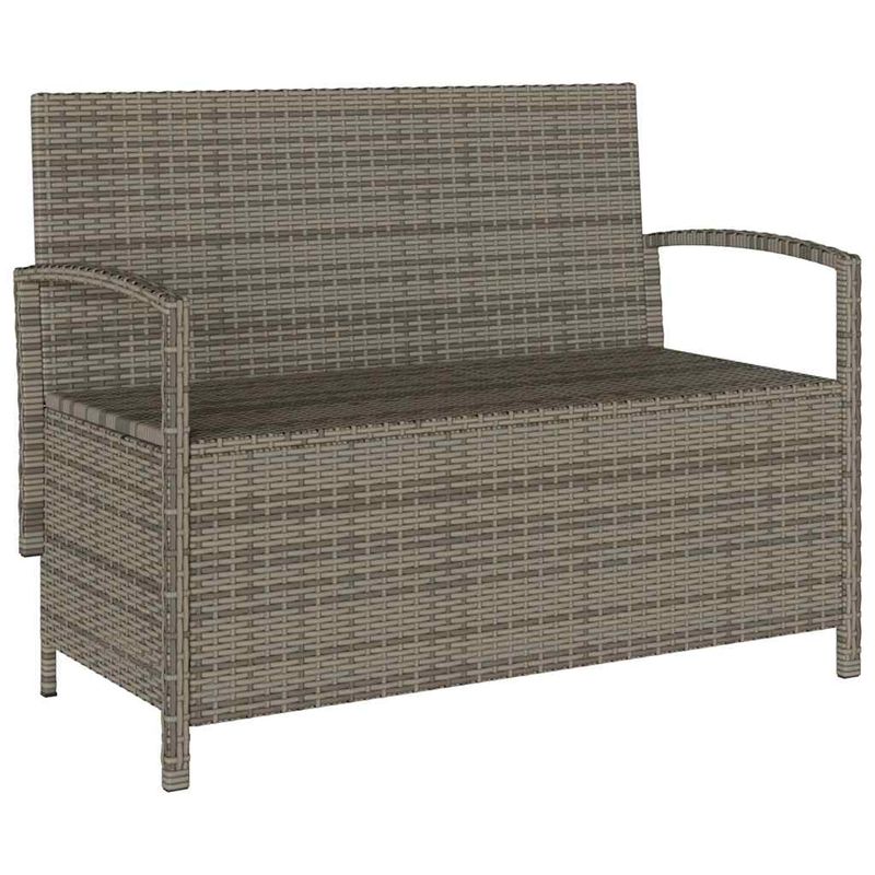 Casa si Gradina - Gradina si terasa - Mobilier exterior - Bancute de gradina - Banca de depozitare de gradina cu perna din polirattan gri, gri și gri închis - Infinity.ro