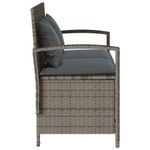 Casa si Gradina - Gradina si terasa - Mobilier exterior - Bancute de gradina - Banca de depozitare de gradina cu perna din polirattan gri, gri și gri închis - Infinity.ro