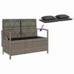 Casa si Gradina - Gradina si terasa - Mobilier exterior - Bancute de gradina - Banca de depozitare de gradina cu perna din polirattan gri, gri și gri închis - Infinity.ro
