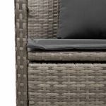 Casa si Gradina - Gradina si terasa - Mobilier exterior - Bancute de gradina - Banca de depozitare de gradina cu perna din polirattan gri, gri și gri închis - Infinity.ro