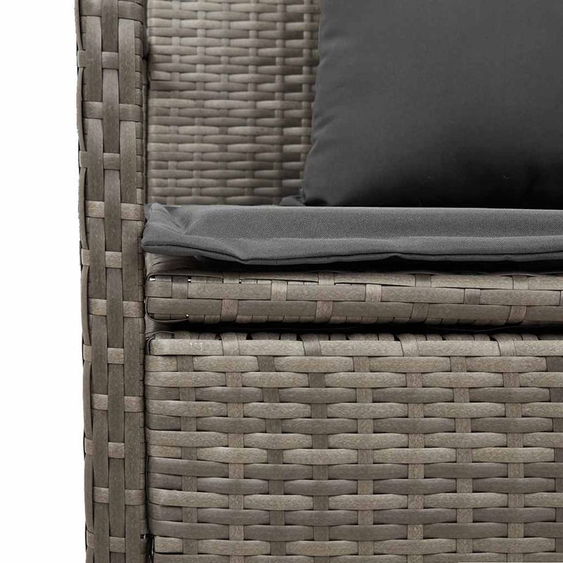 Casa si Gradina - Gradina si terasa - Mobilier exterior - Bancute de gradina - Banca de depozitare de gradina cu perna din polirattan gri, gri și gri închis - Infinity.ro