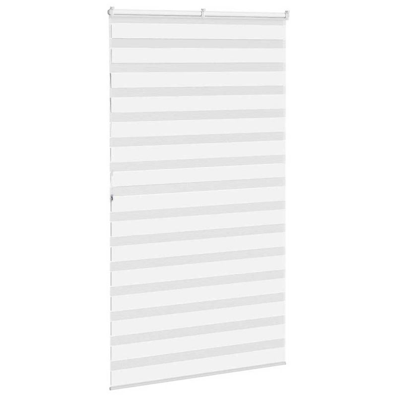 Casa si Gradina - Textile si covoare - Rulouri si jaluzele - Jaluzea tip zebra alb latime tesatura 120,9 cm poliester, mărime 125x200 cm - Infinity.ro