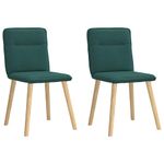 Casa si Gradina - Mobilier - Scaune si fotolii - Scaune - Scaune de bucatarie, 2 buc., verde inchis, material textil - Infinity.ro