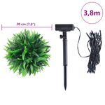 Casa si Gradina - Decoratiuni - Obiecte decorative - Plante artificiale - Mingi artificiale din lemn de cimis cu lumini LED 2 buc Verde - Infinity.ro