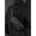 Sport si Outdoor - Echipament Sportiv - Accesorii echipament sportiv - Genti si borsete fitness - Borseta, geanta umar, 4 buzunare, 36 x 13 x 9 cm, unisex. neagra, Obralix® - Infinity.ro