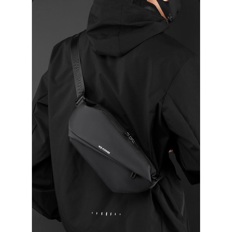 Sport si Outdoor - Echipament Sportiv - Accesorii echipament sportiv - Genti si borsete fitness - Borseta, geanta umar, 4 buzunare, 36 x 13 x 9 cm, unisex. neagra, Obralix® - Infinity.ro