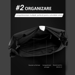 Sport si Outdoor - Echipament Sportiv - Accesorii echipament sportiv - Genti si borsete fitness - Borseta, geanta umar, 4 buzunare, 36 x 13 x 9 cm, unisex. neagra, Obralix® - Infinity.ro