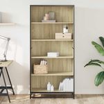 Casa si Gradina - Mobilier - Biblioteci si rafturi - Biblioteci - Biblioteca, stejar sonoma, 80,5x35x170,5 cm, lemn prelucrat - Infinity.ro