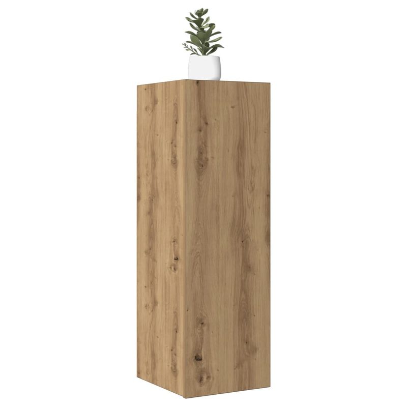 Casa si Gradina - Mobilier - Comode si corpuri - Comode - Dulap TV, stejar artizanal, 30,5x30x90 cm, lemn prelucrat - Infinity.ro