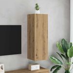 Casa si Gradina - Mobilier - Comode si corpuri - Comode - Dulap TV, stejar artizanal, 30,5x30x90 cm, lemn prelucrat - Infinity.ro