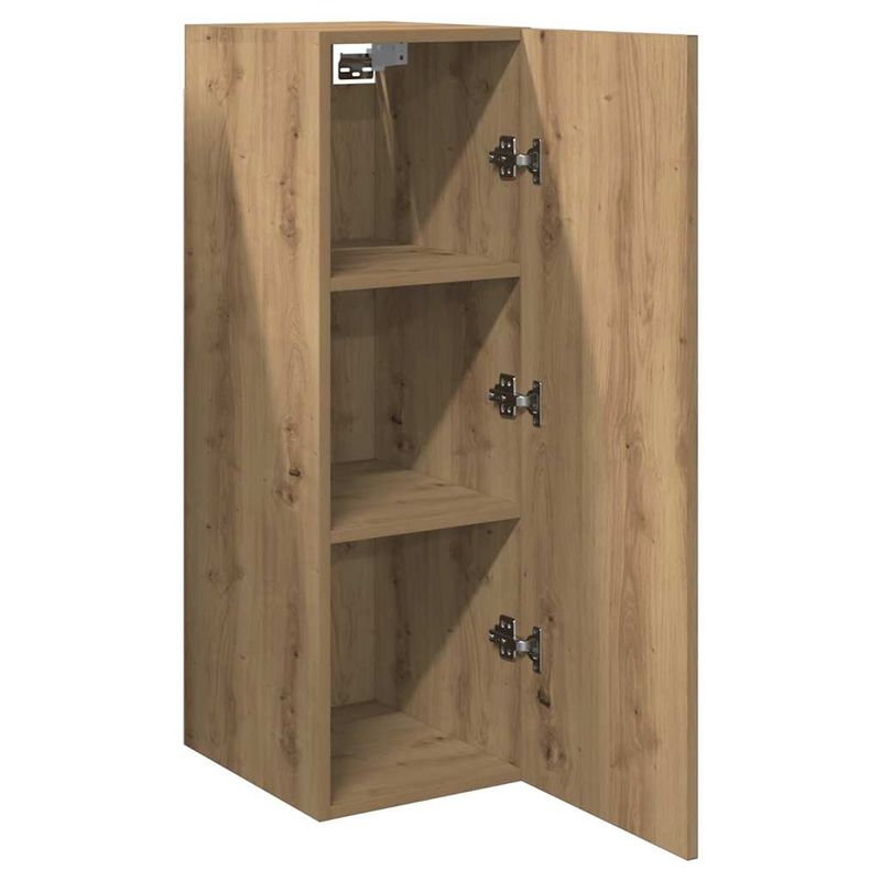 Casa si Gradina - Mobilier - Comode si corpuri - Comode - Dulap TV, stejar artizanal, 30,5x30x90 cm, lemn prelucrat - Infinity.ro