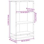 Casa si Gradina - Mobilier - Biblioteci si rafturi - Biblioteci - Biblioteca, stejar fumuriu, 60x35x107,5 cm, lemn prelucrat - Infinity.ro