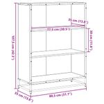 Casa si Gradina - Mobilier - Biblioteci si rafturi - Biblioteci - Biblioteca, stejar maro, 80,5x35x107,5 cm, lemn prelucrat - Infinity.ro