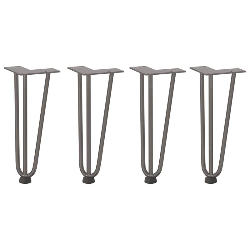 Casa si Gradina - Mobilier - Feronerie si accesorii mobila - Picioare de masa in ac de par 4 buc Otel natural Otel solid, model 3 rods, mărime 30 cm - Infinity.ro