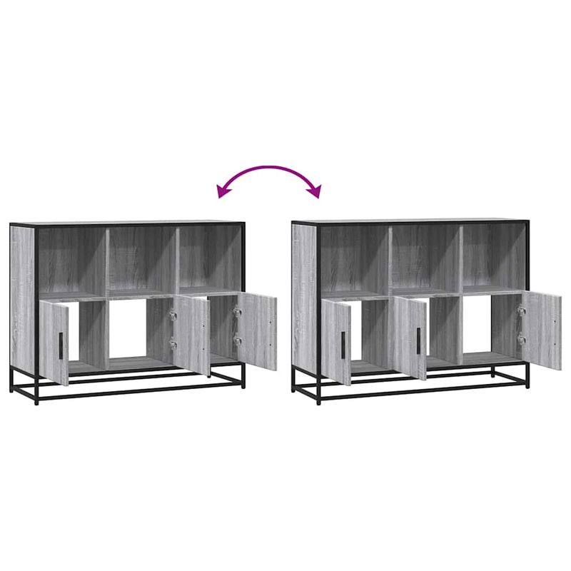Casa si Gradina - Mobilier - Comode si corpuri - Comode - Servanta, gri sonoma, 100x35x76 cm, lemn prelucrat - Infinity.ro