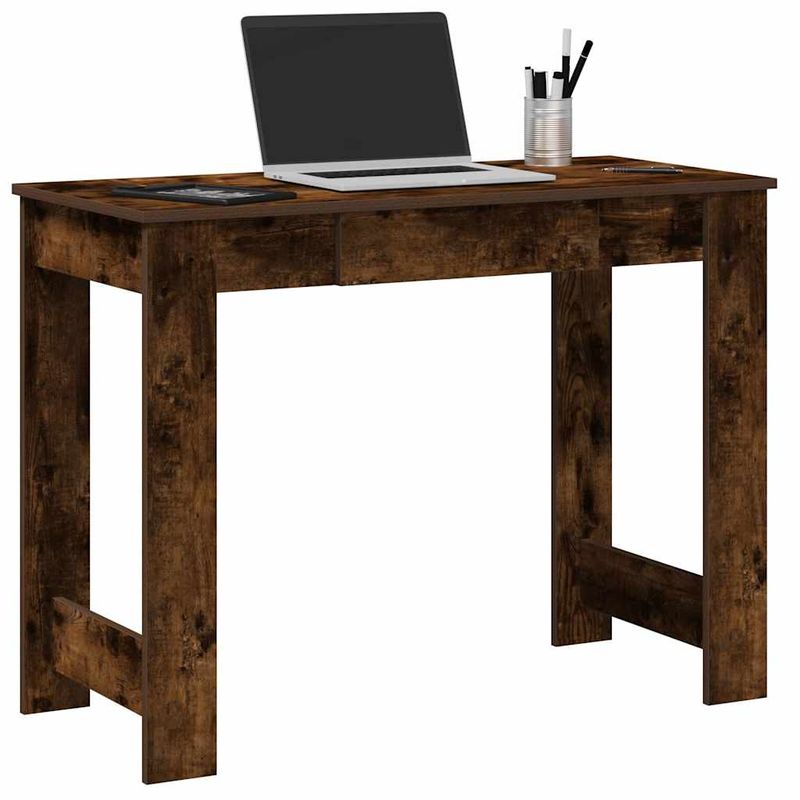 Casa si Gradina - Mobilier - Mese si birouri - Birouri - Birou, stejar fumuriu,100x45x75 cm, lemn prelucrat - Infinity.ro