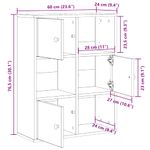Casa si Gradina - Mobilier - Biblioteci si rafturi - Biblioteci - Biblioteca, lemn vechi, 60x24x76,5 cm, lemn prelucrat - Infinity.ro