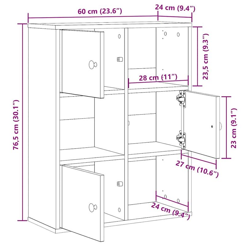 Casa si Gradina - Mobilier - Biblioteci si rafturi - Biblioteci - Biblioteca, lemn vechi, 60x24x76,5 cm, lemn prelucrat - Infinity.ro