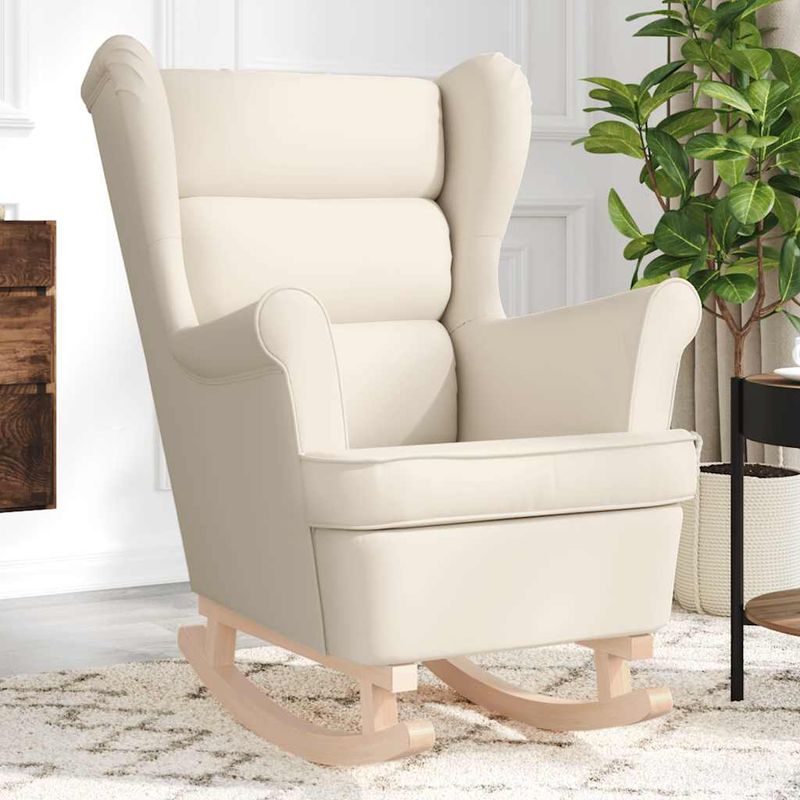 Casa si Gradina - Mobilier - Scaune si fotolii - Fotolii - Fotoliu balansoar, crem, 74x90x102 cm, material textil - Infinity.ro