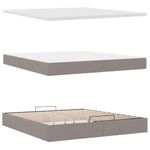 Casa si Gradina - Mobilier - Paturi si accesorii - Paturi - Cadru de pat otoman cu saltea Taupe 180x200cm Material - Infinity.ro