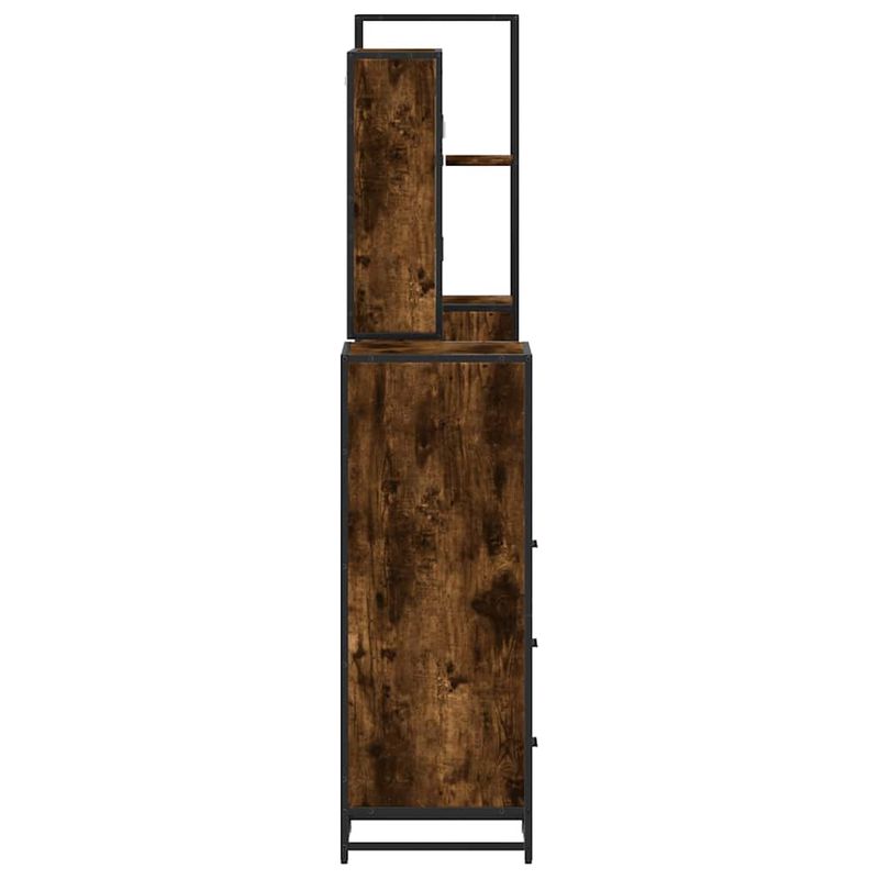 Casa si Gradina - Mobilier - Seturi de mobilier - Seturi baie - Set de mobilier de baie 4 piese Lemn prelucrat de stejar afumat - Infinity.ro