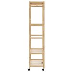Casa si Gradina - Mobilier - Organizare si depozitare - Cuiere - Suport pentru haine cu rafturi si roti 90x40x179,5 cm bambus - Infinity.ro