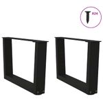 Casa si Gradina - Mobilier - Feronerie si accesorii mobila - Picioare pentru masa in forma de V 2 buc Negru Otel - Infinity.ro
