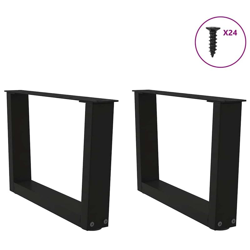 Casa si Gradina - Mobilier - Feronerie si accesorii mobila - Picioare pentru masa in forma de V 2 buc Negru Otel - Infinity.ro