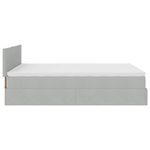 Casa si Gradina - Mobilier - Paturi si accesorii - Paturi - Cadru de pat otoman cu saltea Gri deschis 140x200cm catifea - Infinity.ro