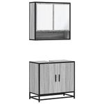 Casa si Gradina - Mobilier - Seturi de mobilier - Seturi baie - Set mobilier de baie, 2 piese, gri sonoma, lemn prelucrat - Infinity.ro
