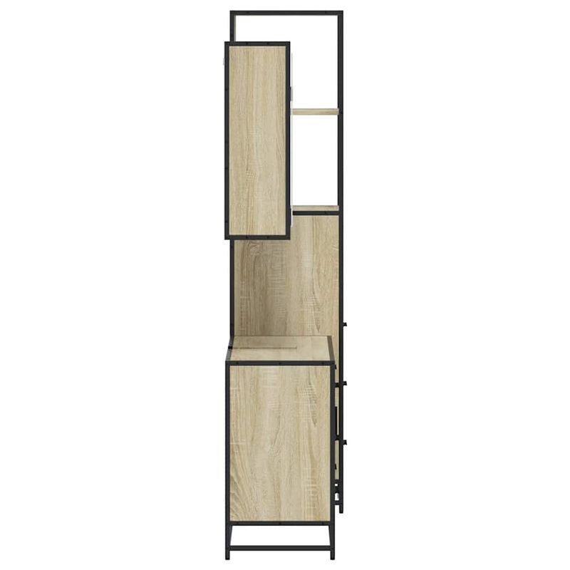 Casa si Gradina - Mobilier - Seturi de mobilier - Seturi baie - Set mobilier de baie, 3 piese, stejar sonoma, lemn prelucrat - Infinity.ro