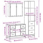 Casa si Gradina - Mobilier - Seturi de mobilier - Seturi baie - Set mobilier de baie, 3 piese, stejar sonoma, lemn prelucrat - Infinity.ro