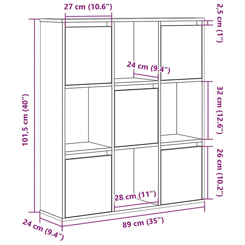Casa si Gradina - Mobilier - Biblioteci si rafturi - Biblioteci - Biblioteca, stejar maro, 89x24x101,5 cm, lemn prelucrat - Infinity.ro