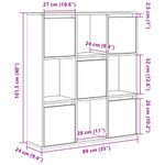 Casa si Gradina - Mobilier - Biblioteci si rafturi - Biblioteci - Biblioteca, stejar fumuriu, 89x24x101,5 cm, lemn prelucrat - Infinity.ro