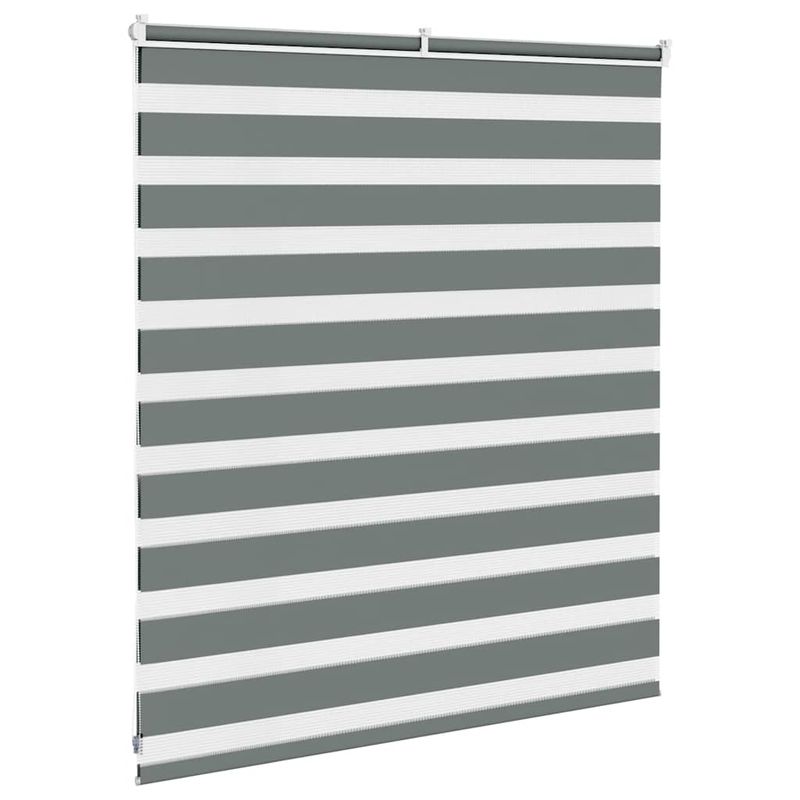 Casa si Gradina - Textile si covoare - Rulouri si jaluzele - Jaluzea tip zebra gri inchis latime tesatura 115,9 cm poliester, mărime 120x100 cm - Infinity.ro