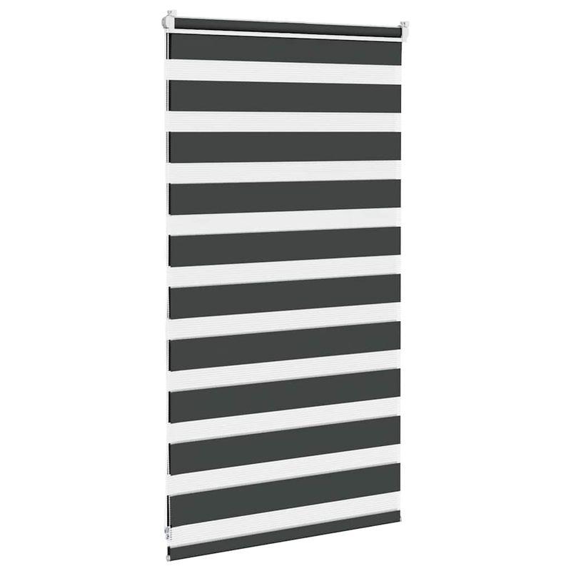 Casa si Gradina - Textile si covoare - Rulouri si jaluzele - Jaluzea tip zebra neagra latime tesatura 80,9 cm poliester, mărime 85x100 cm - Infinity.ro