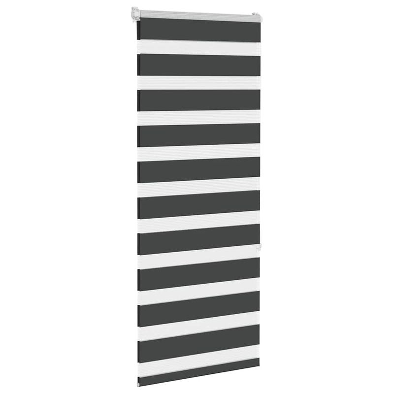 Casa si Gradina - Textile si covoare - Rulouri si jaluzele - Jaluzea tip zebra neagra latime tesatura 55,9 cm poliester, mărime 60x150 cm - Infinity.ro