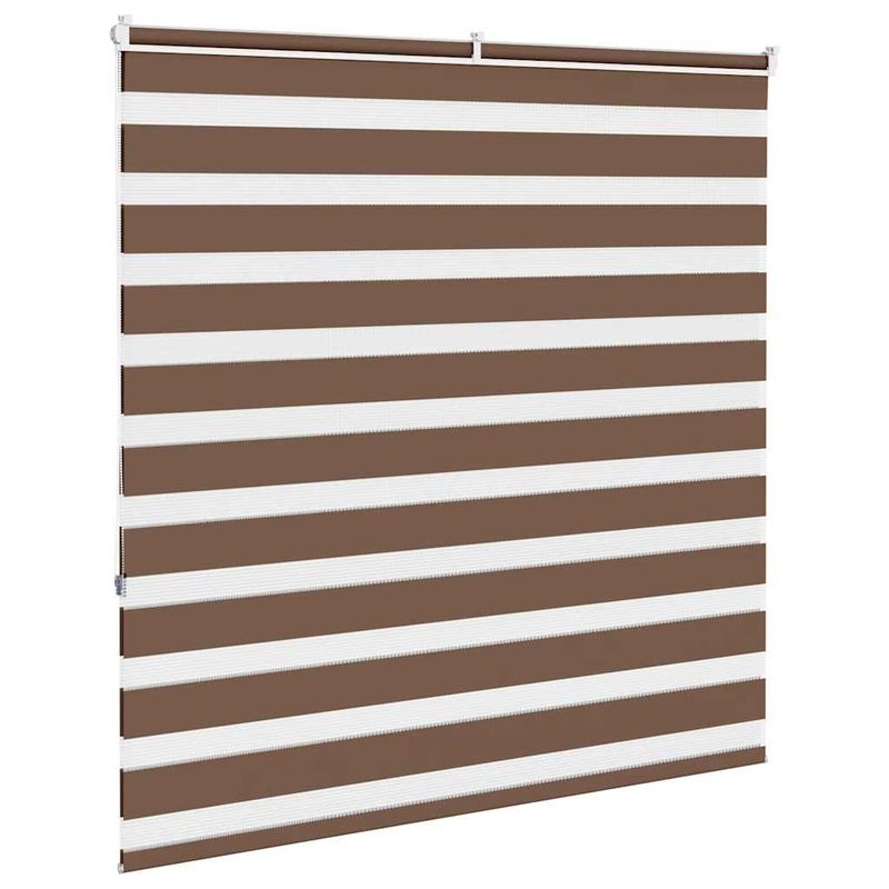 Casa si Gradina - Textile si covoare - Rulouri si jaluzele - Jaluzea tip zebra maro latime tesatura 140,9 cm poliester, mărime 145x150 cm - Infinity.ro