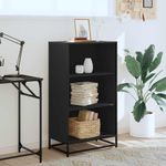 Casa si Gradina - Mobilier - Biblioteci si rafturi - Biblioteci - Dulap cu carti negru 60x35x107,5 cm lemn prelucrat - Infinity.ro