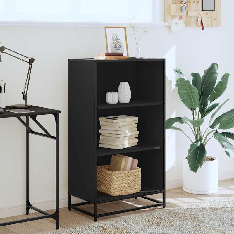 Casa si Gradina - Mobilier - Biblioteci si rafturi - Biblioteci - Dulap cu carti negru 60x35x107,5 cm lemn prelucrat - Infinity.ro