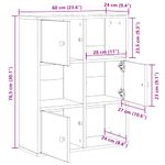 Casa si Gradina - Mobilier - Biblioteci si rafturi - Biblioteci - Biblioteca, alb, 60x24x76,5 cm, lemn prelucrat - Infinity.ro