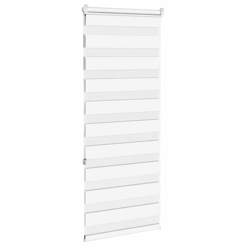 Casa si Gradina - Textile si covoare - Rulouri si jaluzele - Jaluzea tip zebra alb latime tesatura 60,9 cm poliester, mărime 65x150 cm - Infinity.ro
