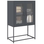 Casa si Gradina - Mobilier - Comode si corpuri - Corpuri bucatarie - Dulap inalt, antracit, 68x39x107 cm, otel - Infinity.ro