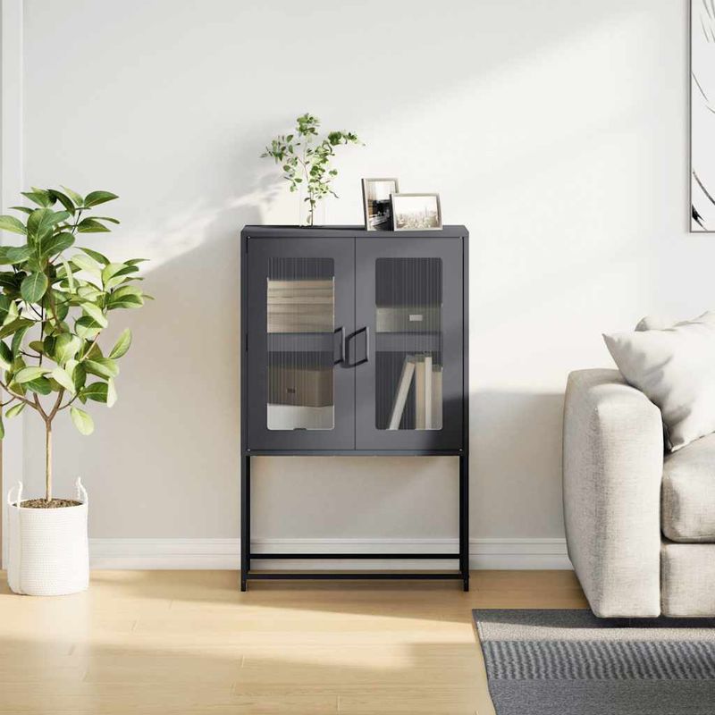 Casa si Gradina - Mobilier - Comode si corpuri - Corpuri bucatarie - Dulap inalt, antracit, 68x39x107 cm, otel - Infinity.ro