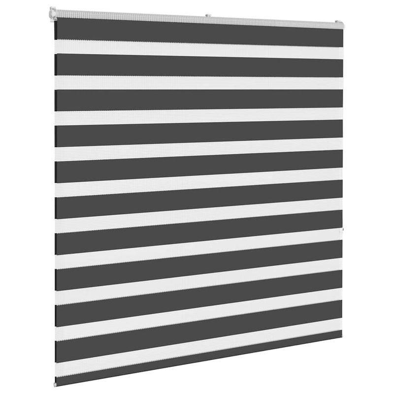 Casa si Gradina - Textile si covoare - Rulouri si jaluzele - Jaluzea tip zebra neagra latime tesatura 140,9 cm poliester, mărime 145x150 cm - Infinity.ro