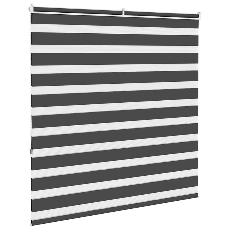 Casa si Gradina - Textile si covoare - Rulouri si jaluzele - Jaluzea tip zebra neagra latime tesatura 140,9 cm poliester, mărime 145x150 cm - Infinity.ro