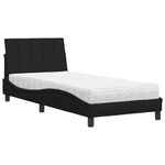 Casa si Gradina - Mobilier - Paturi si accesorii - Paturi - Pat cu saltea, negru, 90x200 cm, textil - Infinity.ro