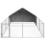 Petshop - Accesorii petshop - Culcusuri si custi - Custi interior si exterior - Canisa de exterior cu alergare 6x3x1,9 m otel galvanizat - Infinity.ro
